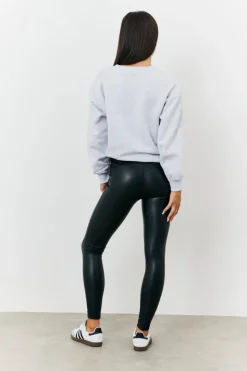 Perfect Sculpting High Waisted Leather Look Leggings