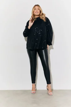 Perfect Sculpting High Waisted Leather Look Leggings