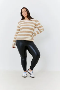Perfect Sculpting High Waisted Leather Look Leggings