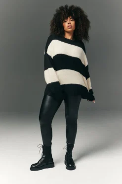 Perfect Sculpting High Waisted Leather Look Leggings With Back Pocket
