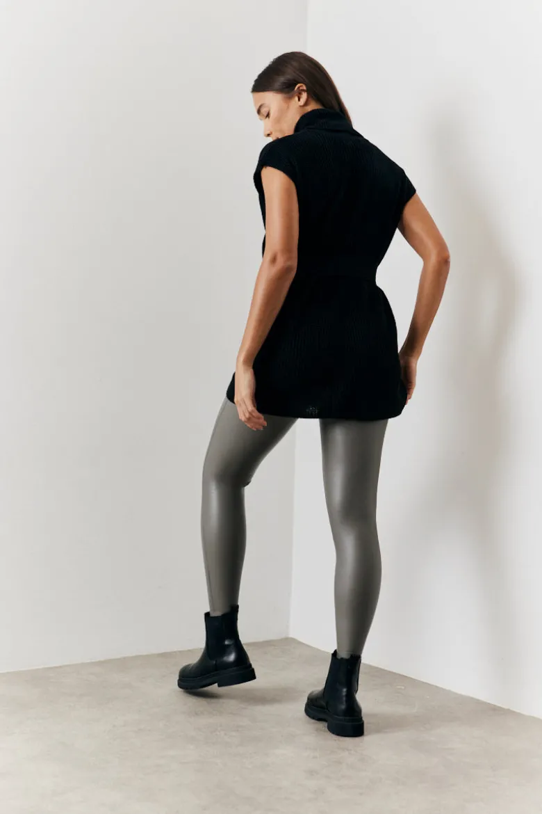 Perfect Sculpting High Waisted Leather Look Leggings