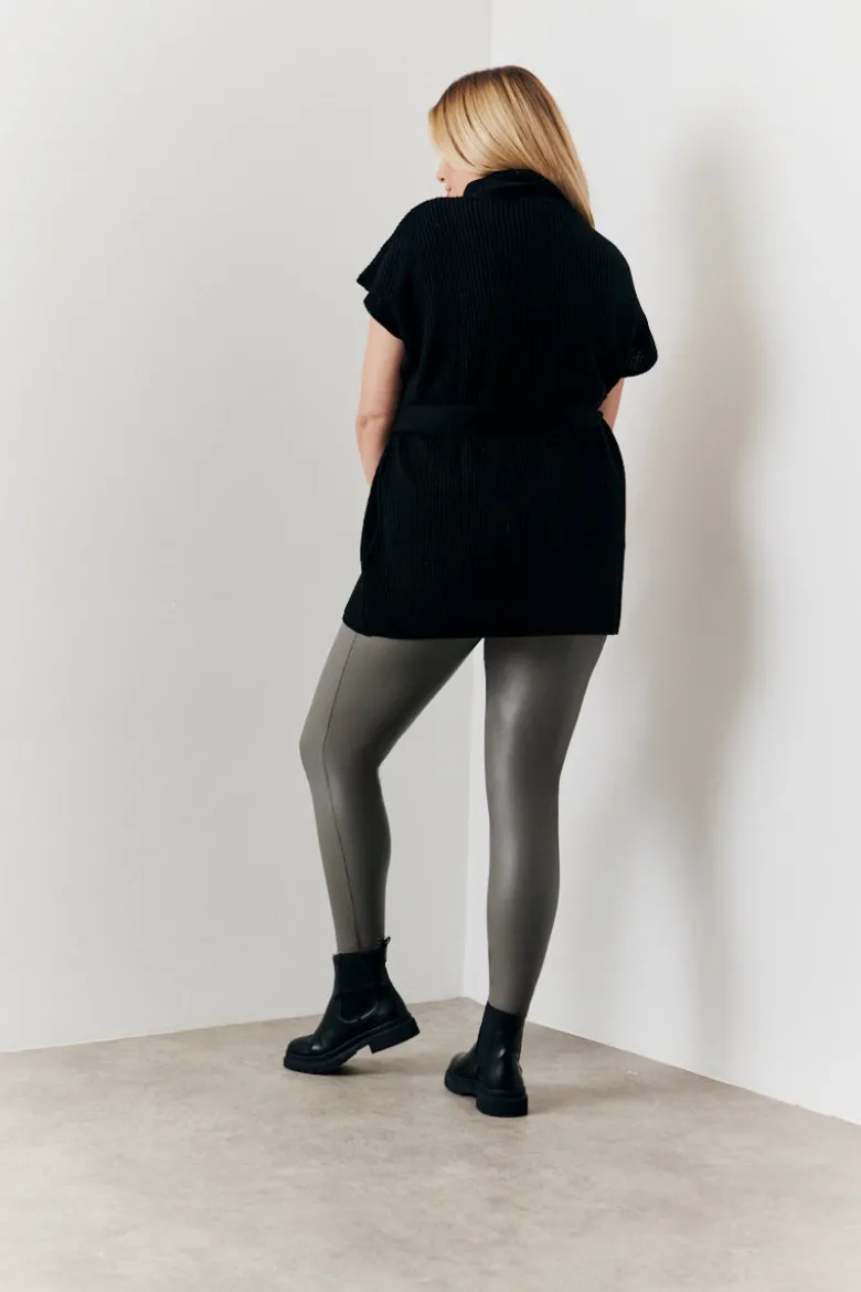 Perfect Sculpting High Waisted Leather Look Leggings