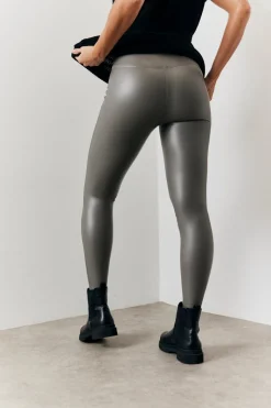 Perfect Sculpting High Waisted Leather Look Leggings