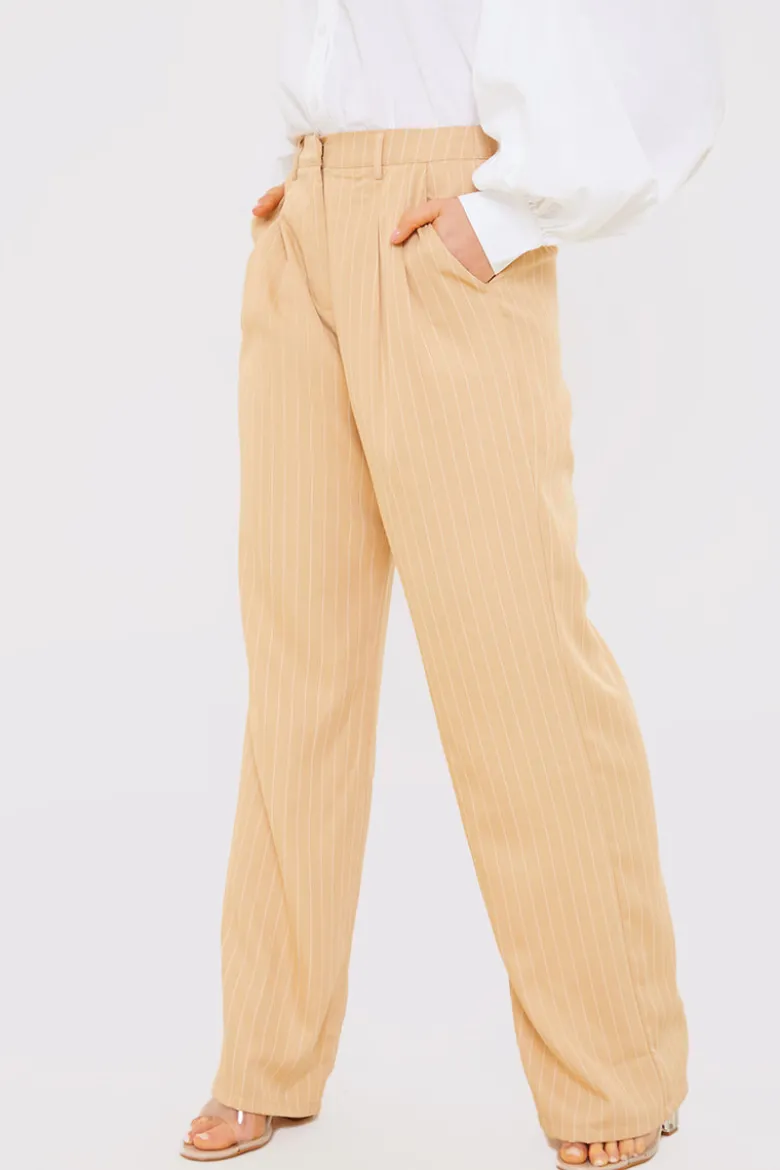 Pin Stripe Wide Leg Trousers