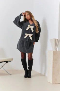 Pleated Knitted Mini Co-Ord Skirt