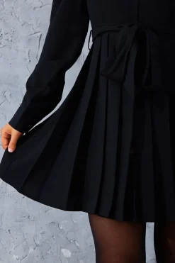 Pleated Shirt Dress