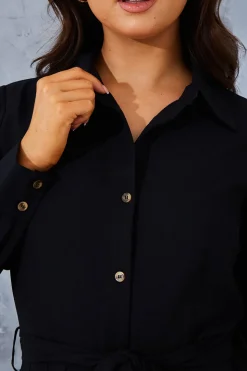 Pleated Shirt Dress