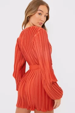 Plisse Wrap Playsuit