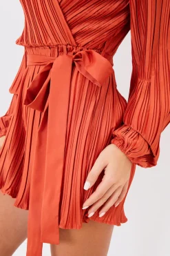 Plisse Wrap Playsuit