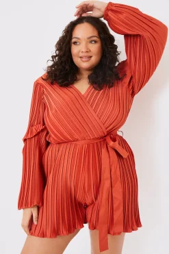 Plisse Wrap Playsuit