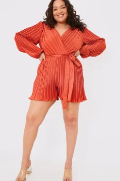 Plisse Wrap Playsuit