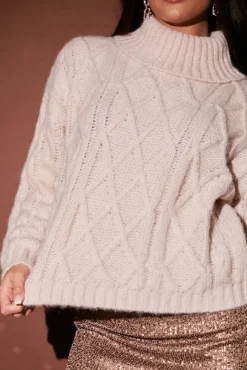 Premium Cable Knit Roll Neck Jumper