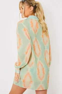 Printed Button Up Beach Co-Ord Shirt
