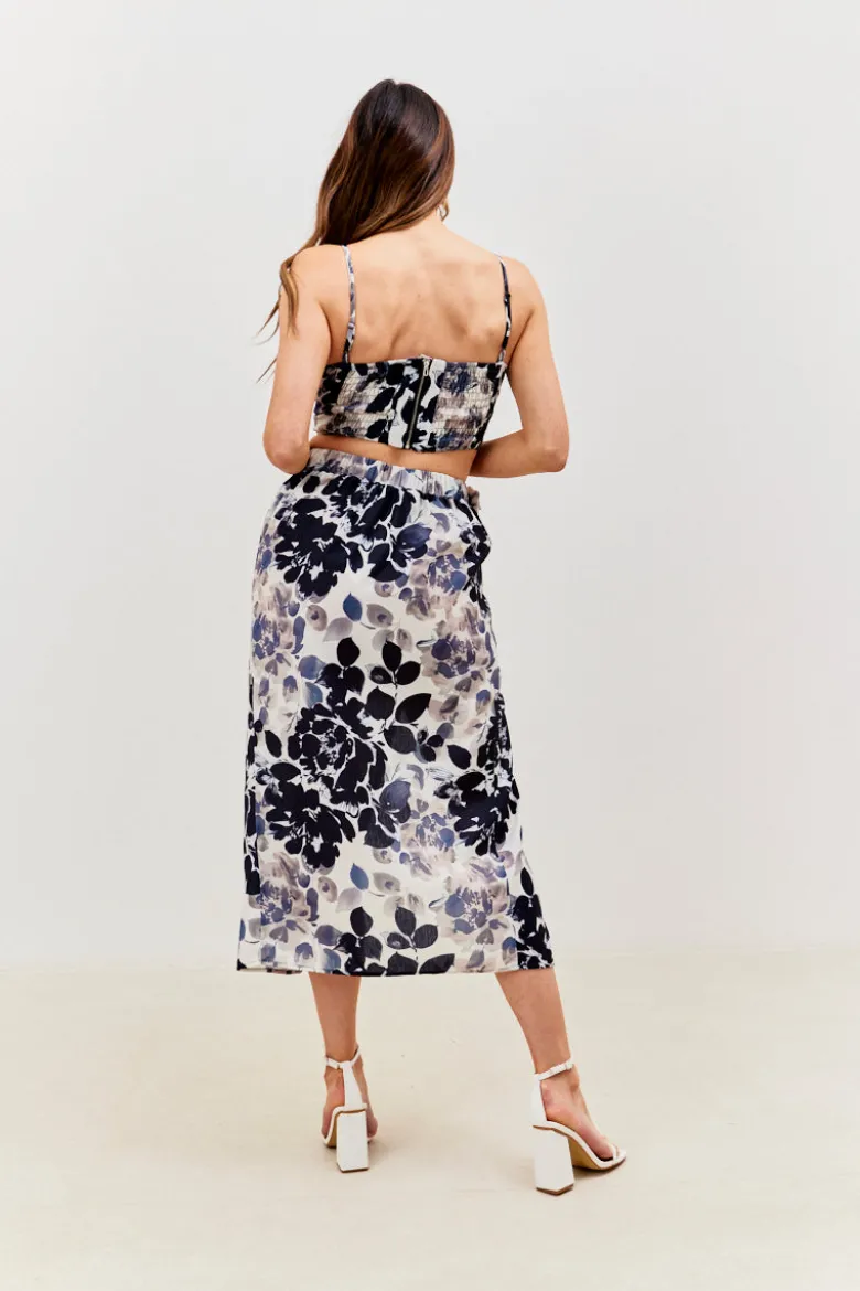Printed Corsage Co-Ord Skirt