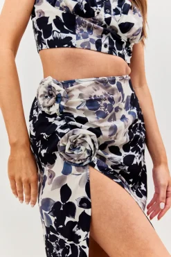 Printed Corsage Co-Ord Skirt