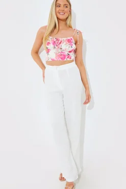 Printed Gathered Bust Co-ord Top