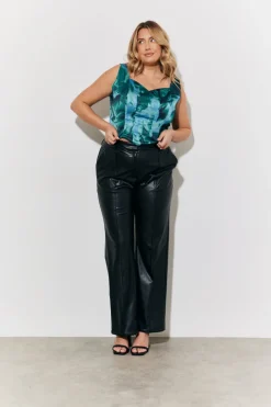 Printed Satin Corset