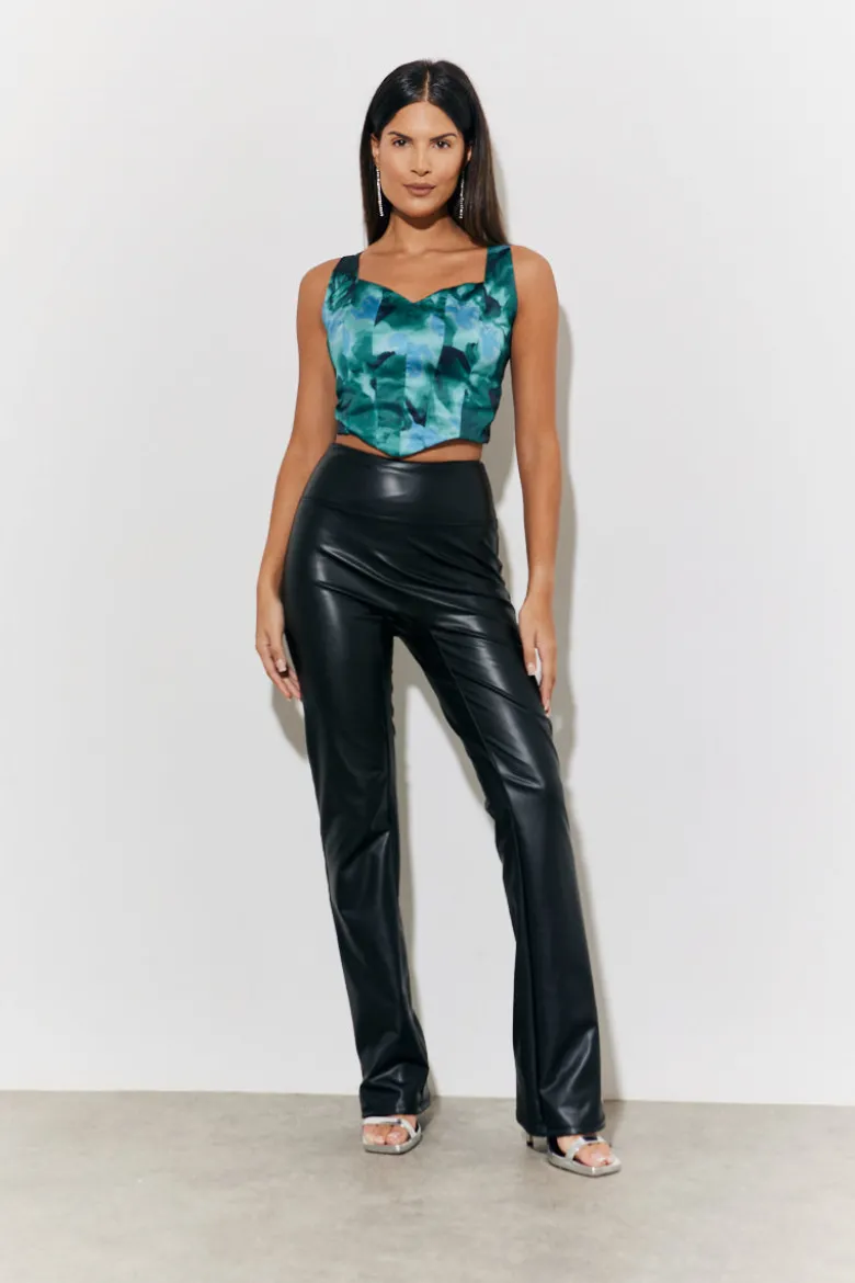 Printed Satin Corset
