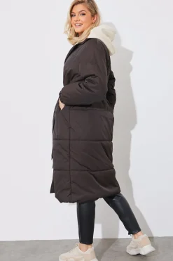 Quilted Wrap Puffer Coat