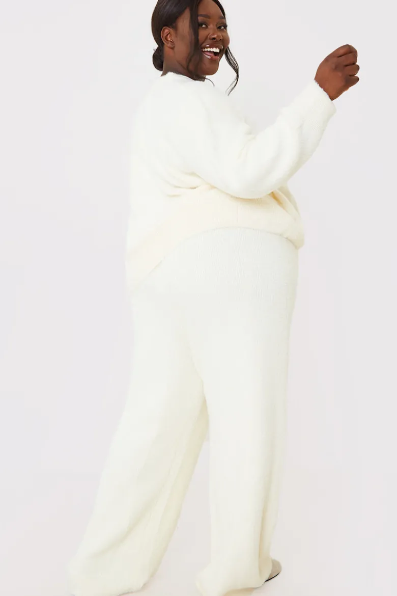 Recycled Fluffy Knitted Co Ord Trouser