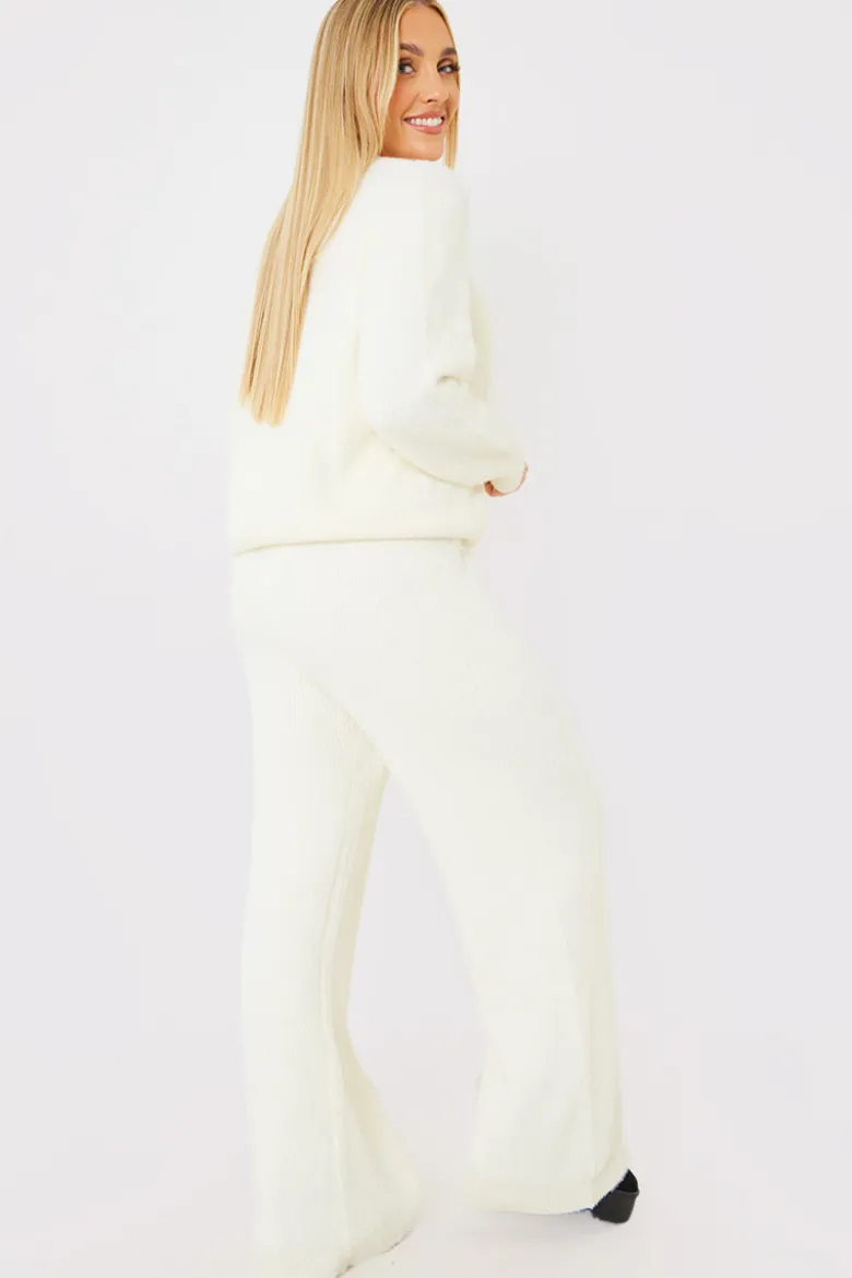 Recycled Fluffy Knitted Co Ord Trouser