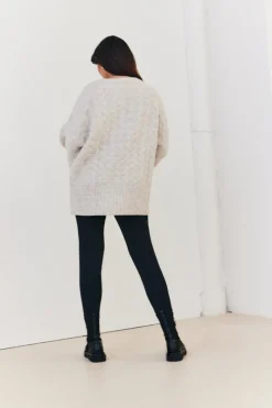 Recycled Interest Yarn Crew Neck Knit Jumper