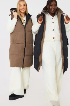 Recycled Longline Reversible Gilet