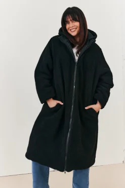 Recycled Reversible Longline Borg Puffer Coat