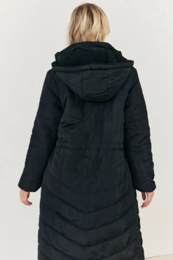 Recycled Reversible Longline Borg Puffer Coat