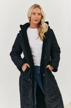 Recycled Reversible Longline Borg Puffer Coat
