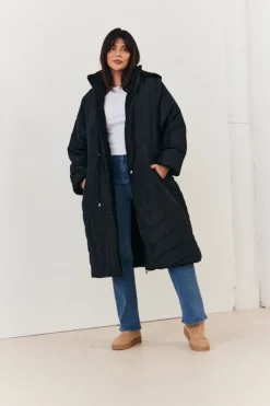 Recycled Reversible Longline Borg Puffer Coat