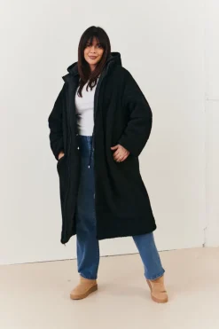 Recycled Reversible Longline Borg Puffer Coat