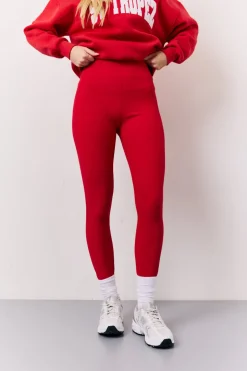 Red High Waisted Sculpt and Control Leggings