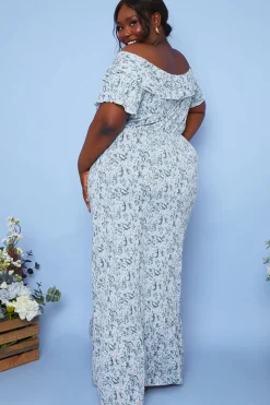 Responsible Viscose Paisley Bardot Midi Dress