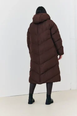 Reversible Hooded Longline Puffer Coat