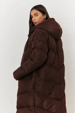 Reversible Hooded Longline Puffer Coat