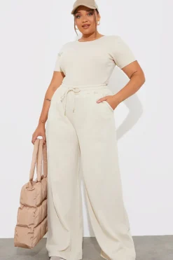 Ribbed Crew Neck Short Sleeve Bodysuit