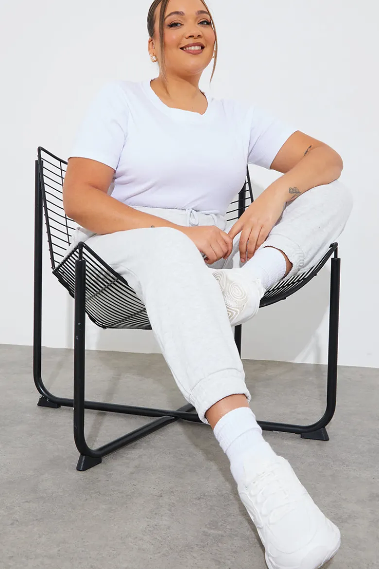 Ribbed Crew Neck Short Sleeve Bodysuit
