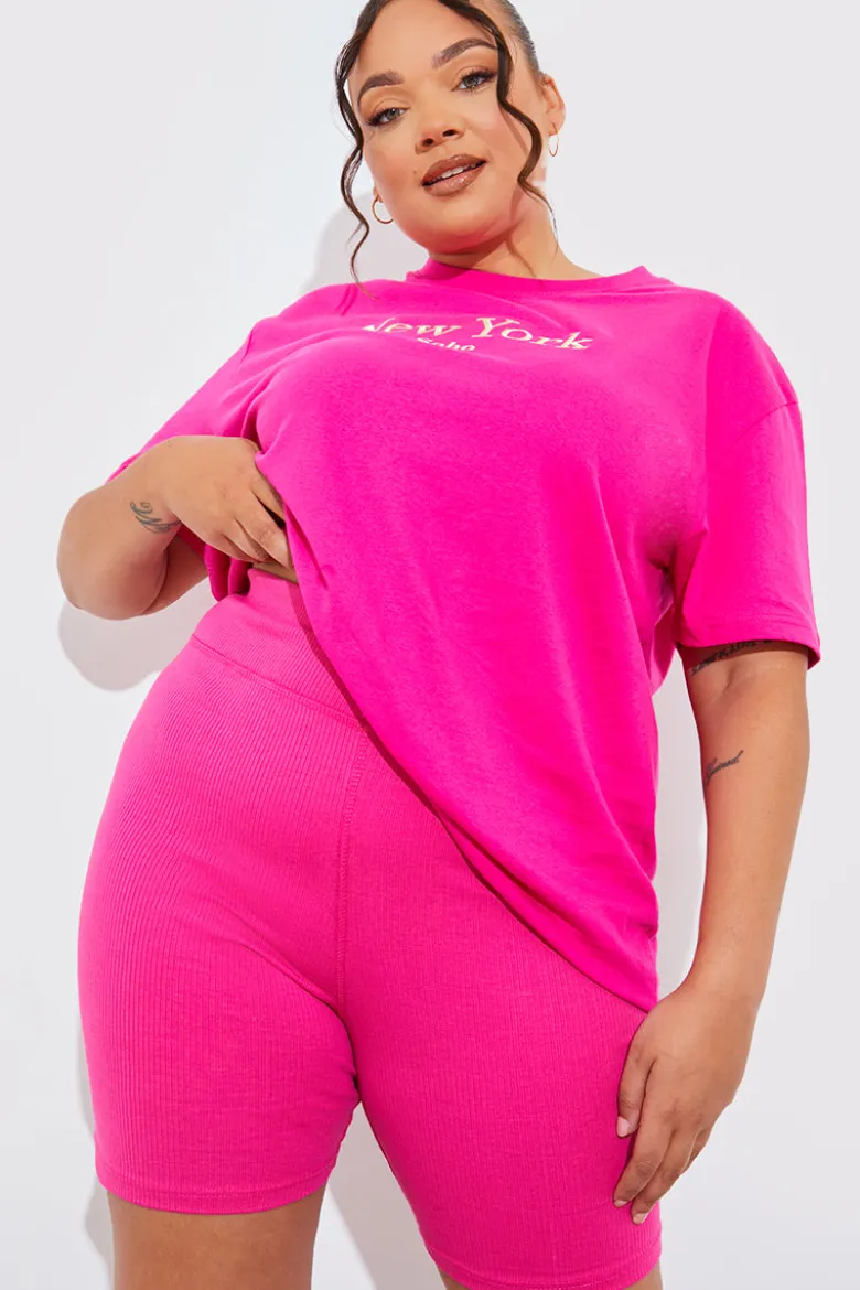 Ribbed High Waisted Cycling Shorts