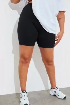 Ribbed High Waisted Cycling Shorts