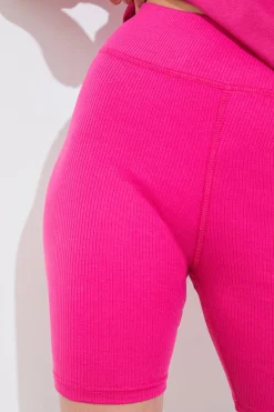 Ribbed High Waisted Cycling Shorts