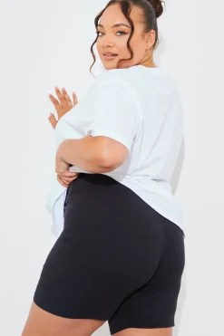 Ribbed High Waisted Cycling Shorts