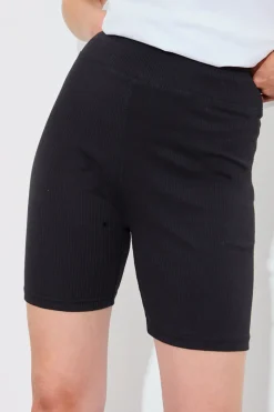 Ribbed High Waisted Cycling Shorts