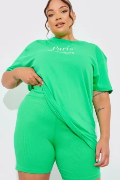 Ribbed High Waisted Cycling Shorts