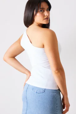 Ribbed One Shoulder Vest