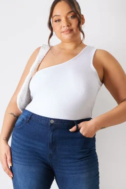 Ribbed One Shoulder Vest
