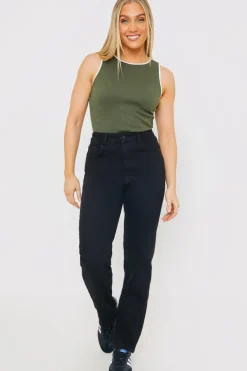 RIB CONTRAST BINDING BODYSUIT
