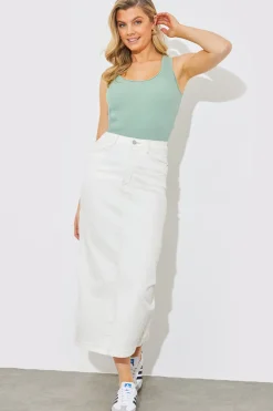 Rib Knit Scoop Neck Top