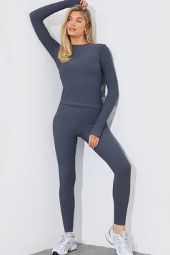 Rib Long Sleeve Top