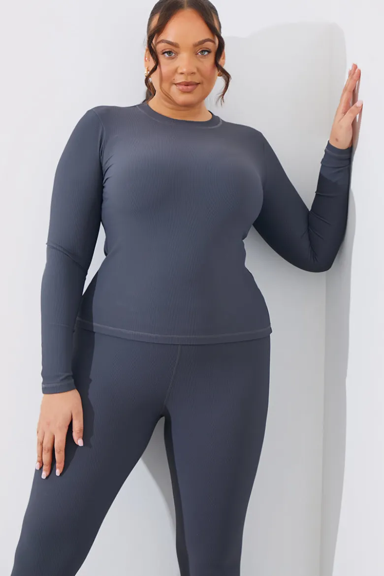 Rib Long Sleeve Top